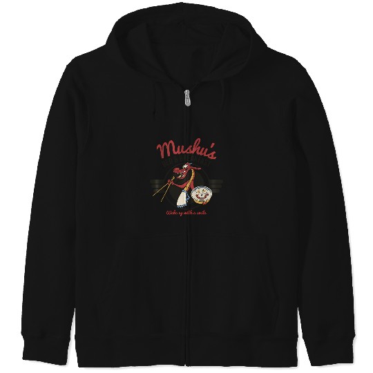 Disney Mulan Mushu'S Bed Breakfast Poster Zip Hoodies