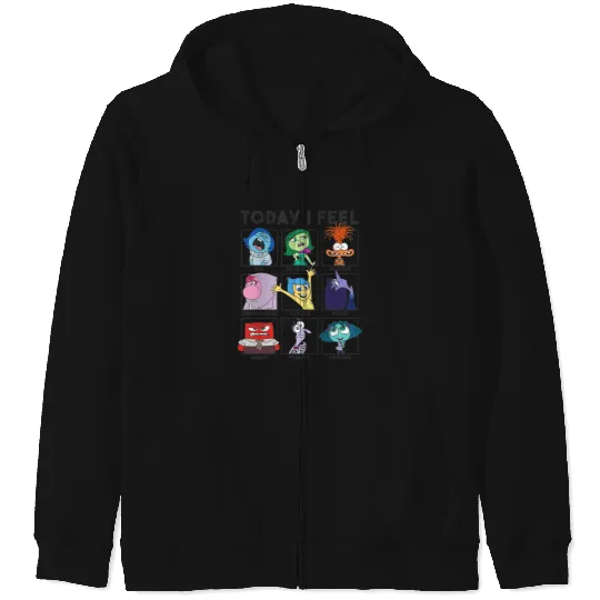 Disney Pixar Inside Out 2 Today I Feel... Emotions Panels Zip Hoodies