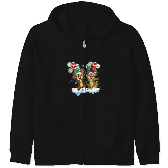 Disney Chip And Dale Christmas, Chip And Dale Zip Hoodies