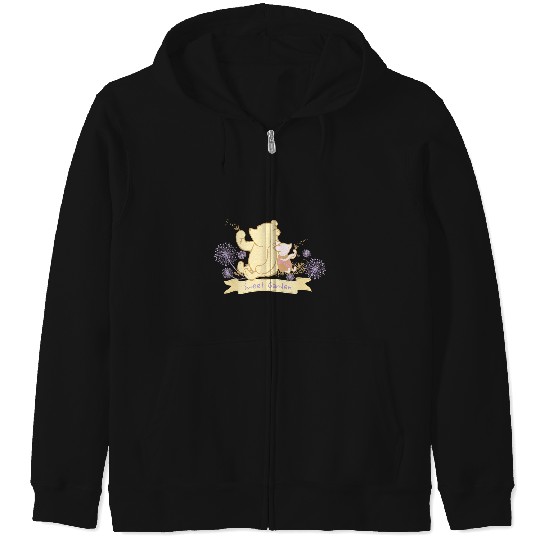 Disney Winnie the Pooh Sweet Garden Cute Pooh Piglet Logo Zip Hoodies