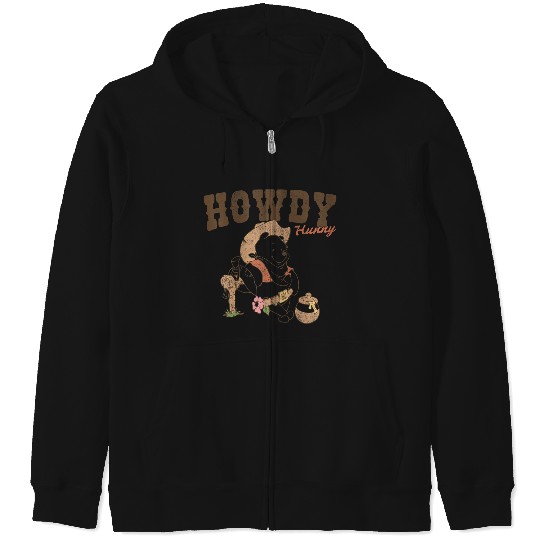 Disney Winnie The Pooh Howdy Hunny Western Bear Zip Hoodies