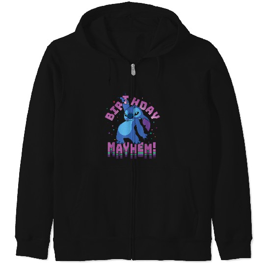 Disney Lilo Stitch Disco Dance Birthday Mayhem Zip Hoodies