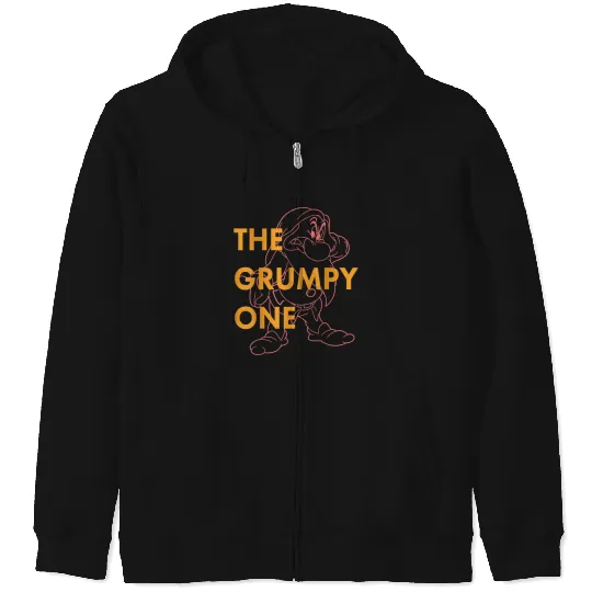 Disneyss Snow White The Grumpy One Graphic Zip Hoodies