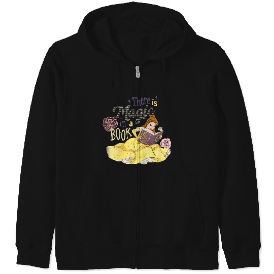Disney Beauty And The Beast Belle There Is Magic In A Book Zip Hoodies