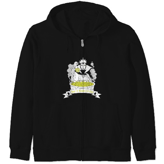 Disneyss Snow White Just A Touch Of Evil Queen Portrait Zip Hoodies