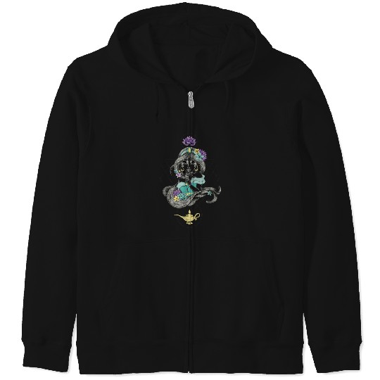 Disney Aladdin Colorful Boho Jasmine Graphic Zip Hoodies