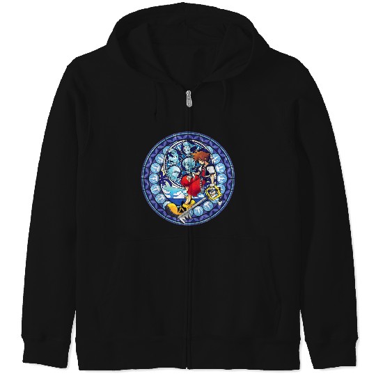 Disneys Kingdom Hearts Sora Stained Glass Zip Hoodies