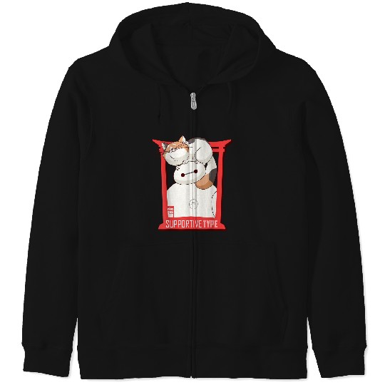 Disneys Big Hero 6 Tv Series Baymax And Cat Zip Hoodies