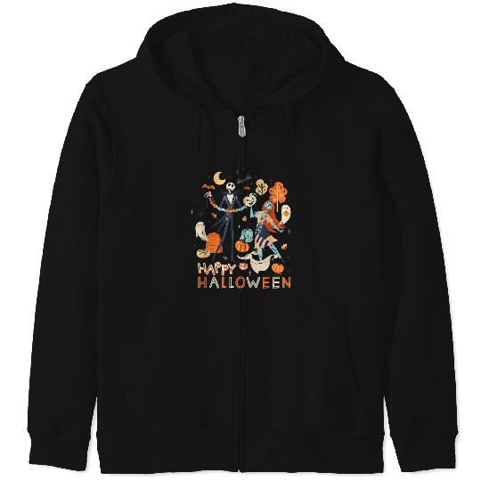 Disney The Nightmare Before Christmas Jack Sally Halloween Zip Hoodies