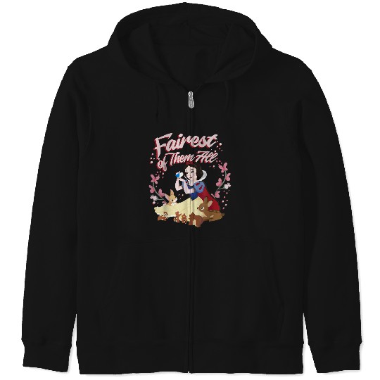 Disneyss Snow White Fairest Of Them All Portrait Zip Hoodies