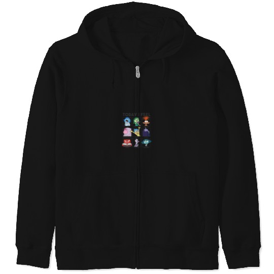 Disneyss Pixars Inside Out 2 Today I Feel Emotions Panels Zip Hoodies