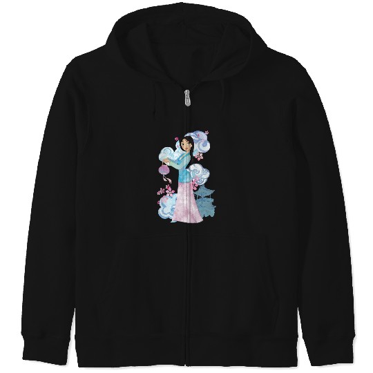 Disney Mulan Watercolor Portrait Zip Hoodies