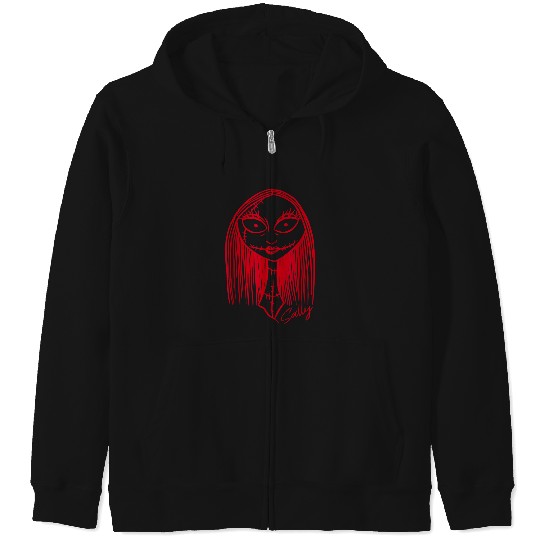 Disneyss Nightmare Before Christmas Sally Sketch Zip Hoodies