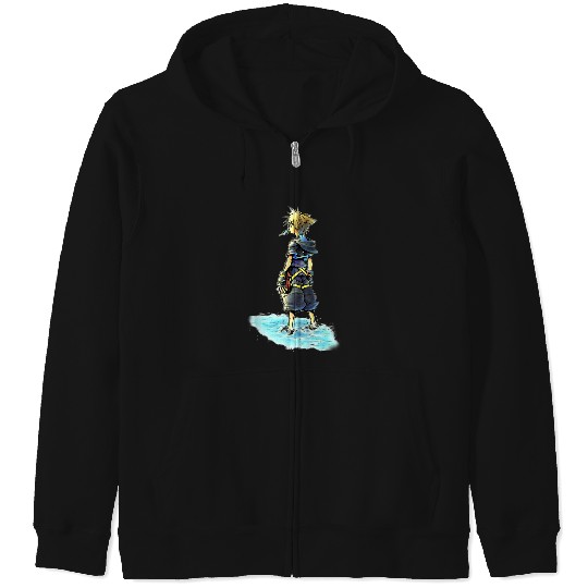 Disney Kingdom Hearts Sora Sea Salt Ice Cream Sketch Zip Hoodies