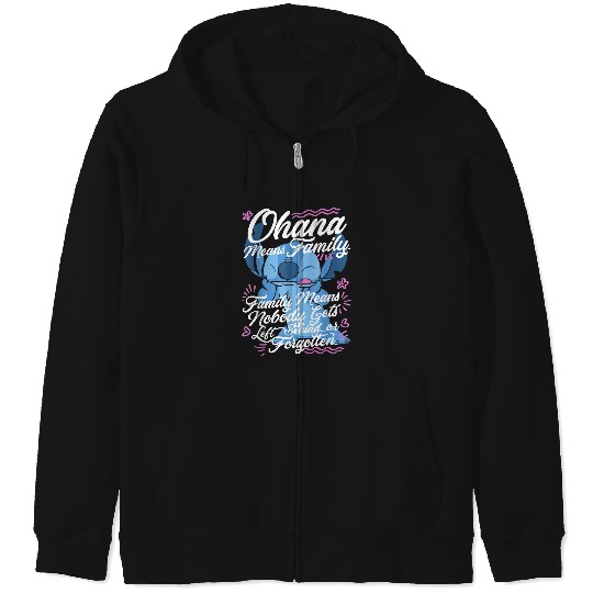 Disneys Lilo Stitch Stitch Day Ohana Means Family Zip Hoodies