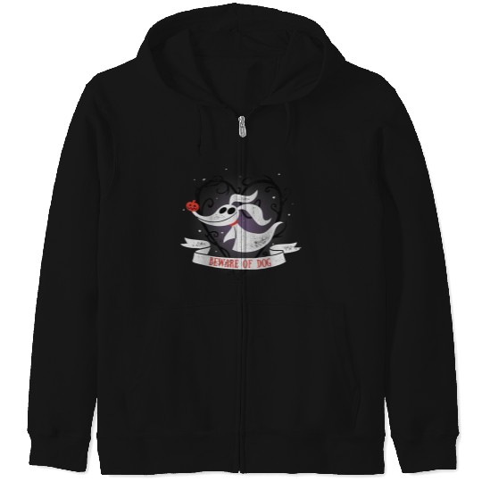 Disneyss The Nightmare Before Christmas Zero Beware Of Dog Zip Hoodies
