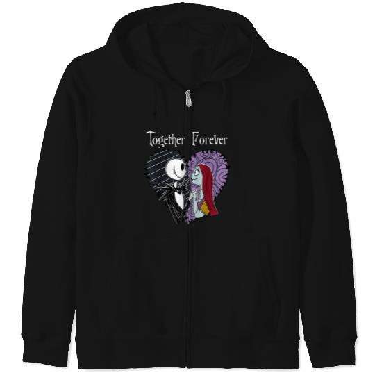 Disneyss The Nightmare Before Christmas Jack Sally Together Zip Hoodies