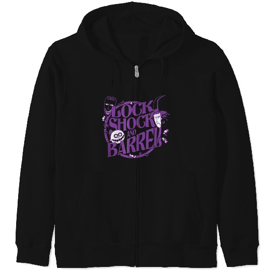 Disneyss The Nightmare Before Christmas Lock Shock Barrel Zip Hoodies