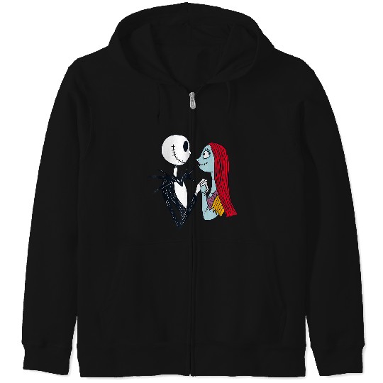 Disneyss The Nightmare Before Christmas Jack And Sally Zip Hoodies