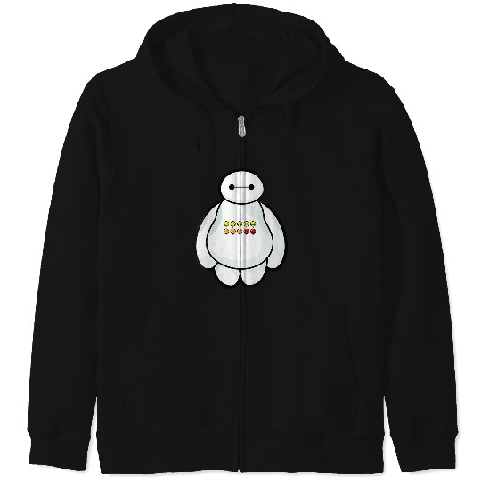 Disneyss Big Hero 6 Baymax Displaying Different Levels Of Pain Zip Hoodies