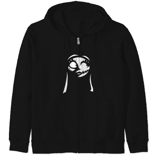 Disneyss The Nightmare Before Christmas Sally Big Faces Zip Hoodies