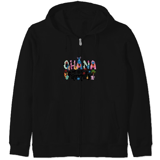 Ohana Means Family Zip Hoodies, Ohana Zip Hoodies, Disney Zip Hoodies