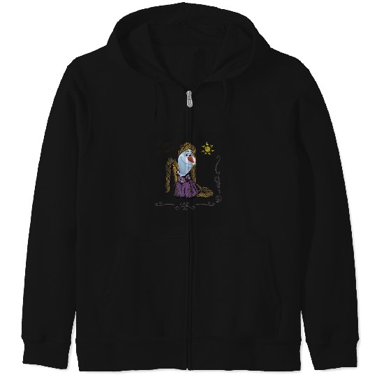 Disney Olaf Presents Rapunzel Costume Sketch Zip Hoodies