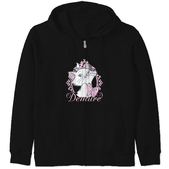 Disneyss The Aristocats Cute Marie Demure Sketch Chest Frame Zip Hoodies