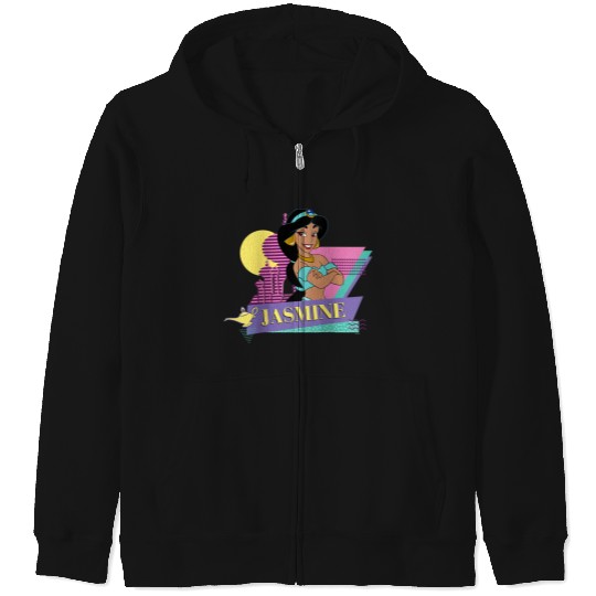 Disneyss Aladdin Retro 90s Couples Matching Princess Jasmine Zip Hoodies