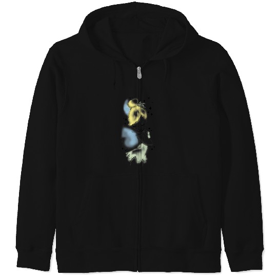 Disney Peter Pan Tinkerbell Airbrush Style Sketch Zip Hoodies