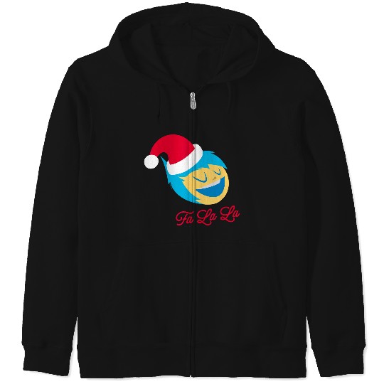 Disneyss And Pixarss Inside Out 2 Christmas Fa La La Santa Joy Zip Hoodies