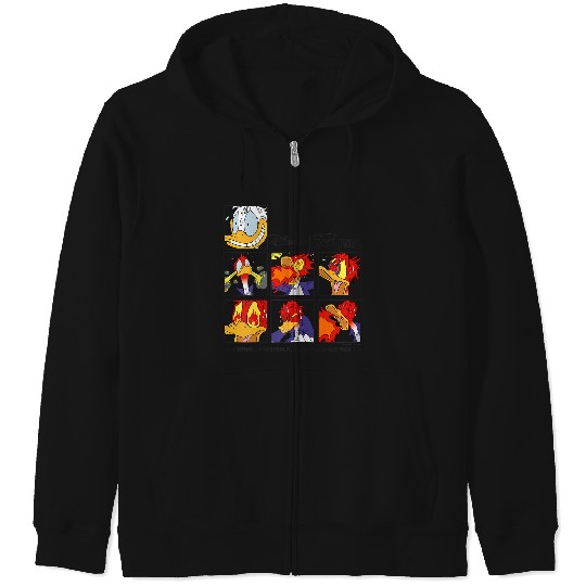 Disneyss Hot Ones Donald Duck This Is Fine Help Me Panels Zip Hoodies