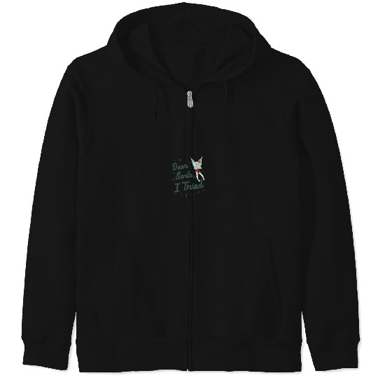 Disneyss Christmas Peter Pan Tinker Bell Dear Santa I Tried Zip Hoodies