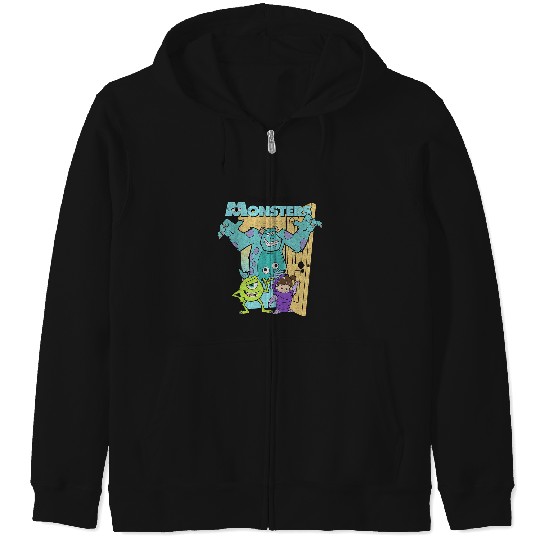 Disney Pixar Monsters Inc. Mike Sully Boo Group Poster Zip Hoodies