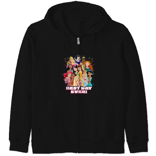 Disneyss Princess Best Day Ever Friend Family Trip Matching Zip Hoodies