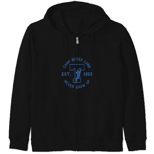 Disney Peter Pan Tinker Bell Camp Never Land Est. 1953 Zip Hoodies