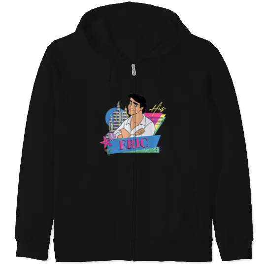 Disneyss The Little Mermaid Retro Couples Matching His Eric Zip Hoodies