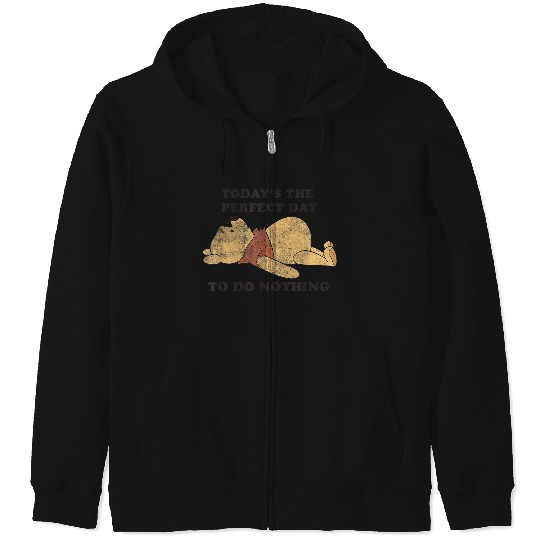 Disneyss Winnie The Pooh Today The Perfect Day To Do Retro Zip Hoodies