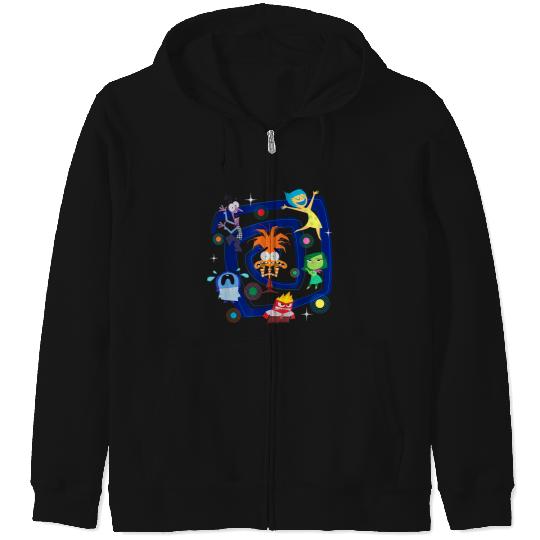 Disney Pixar Inside Out 2 Emotions Spiral Of Anxiety Zip Hoodies