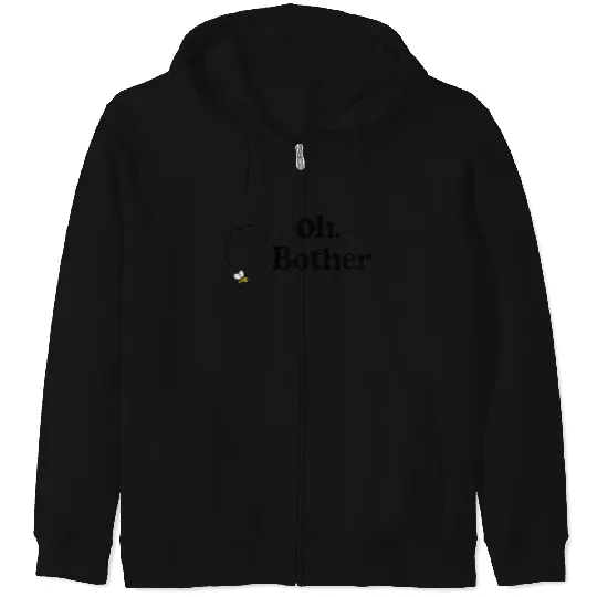 Disneyss Winnie The Pooh Oh Bother Bee Small Chest Pocket Logo Zip Hoodies