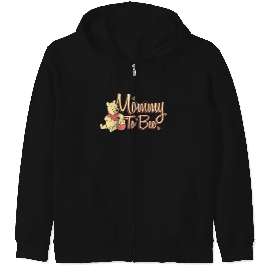 Disneyss Winnie The Pooh Mommy To Bee Cute Pooh Chets Logo Zip Hoodies