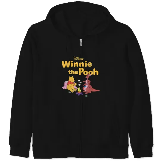 Disneyss Winnie The Pooh Kanga And Roo Campings Marshmallows Zip Hoodies