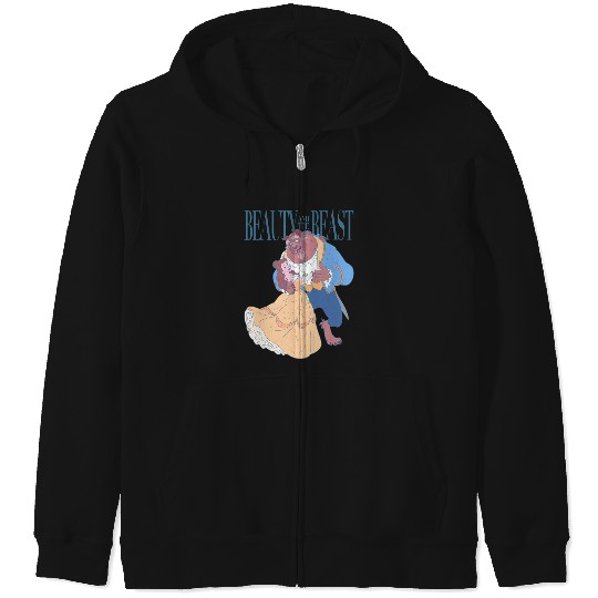 Disney Beauty And The Beast Belle And Beast Classic Portrait Zip Hoodies