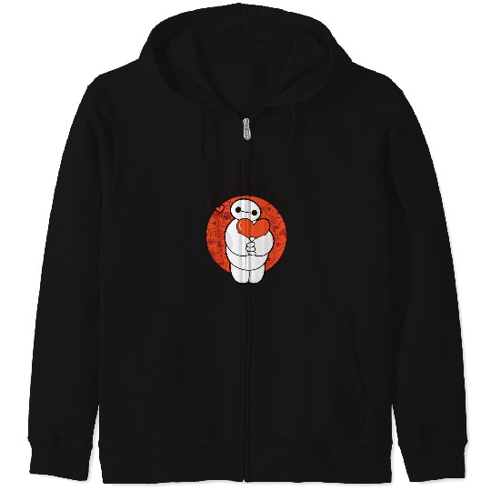 Disney Big Hero 6 Valentines Day Baymax Hug Hear Zip Hoodies
