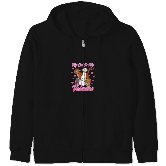 Disney Aristocats Valentine 39 S Day My Cat Is M Zip Hoodies