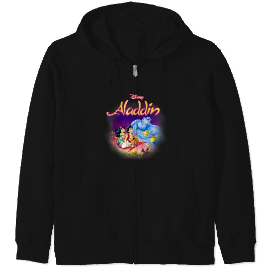 Disneyss Aladdin Faded Classic Movie Poster Zip Hoodies