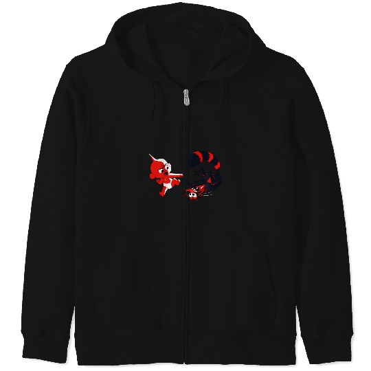 Disney Pixar Incredibles Angry Jack-Jack Vs. Racoon Zip Hoodies