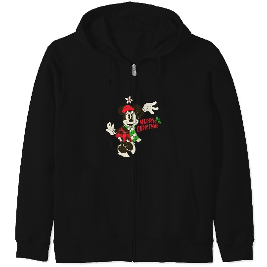 Disney Vintage Minnie Mouse Christmas Zip Hoodies