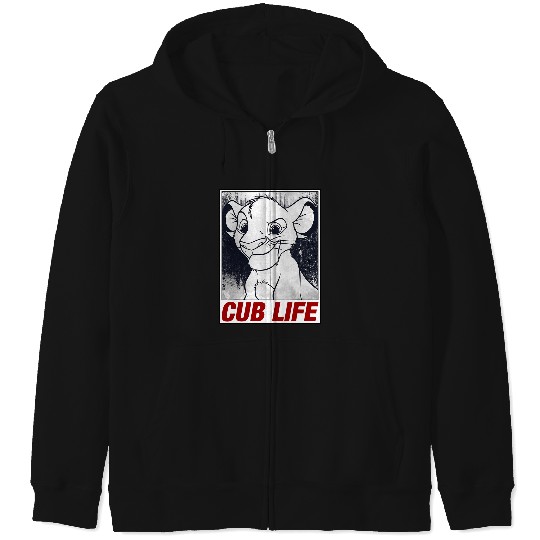 Disney Lion King Simba Cub Life Streetwear Poster Zip Hoodies
