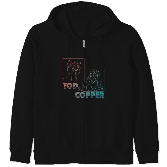 Disney The Fox and the Hound Tod & Copper Gradient Zip Hoodies